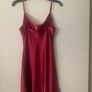 Audrey 3 + 1 Silky Slip Dress-Magenta